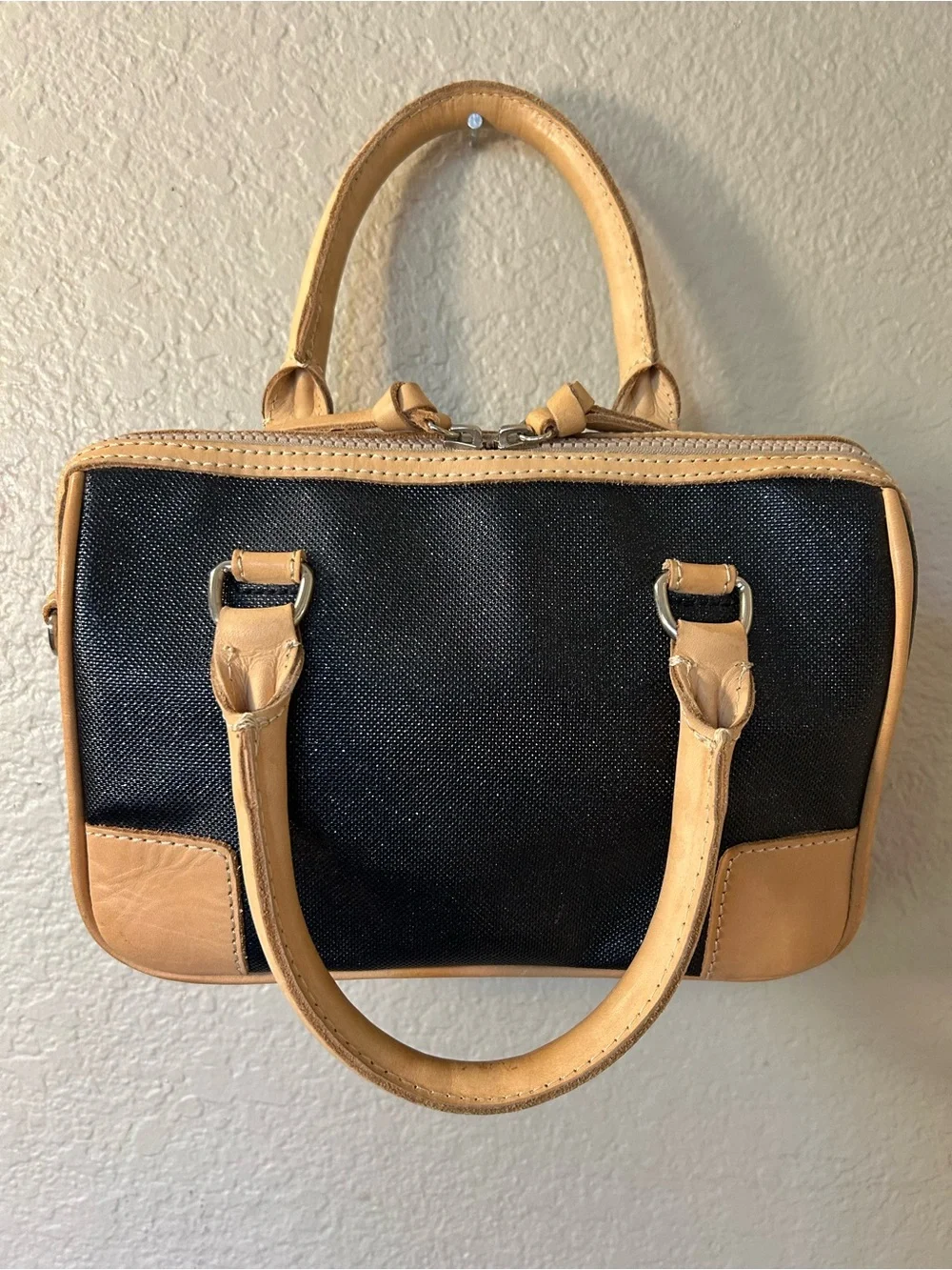 Consuela Black and Tan Small Satchel - Picture 2 of 5